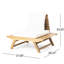 Sièges en bois pour espaces extérieurs - Fauteuil club à âme rembourrée imperméable avec assise plus spacieuse et coussins confortables pour l'extérieur