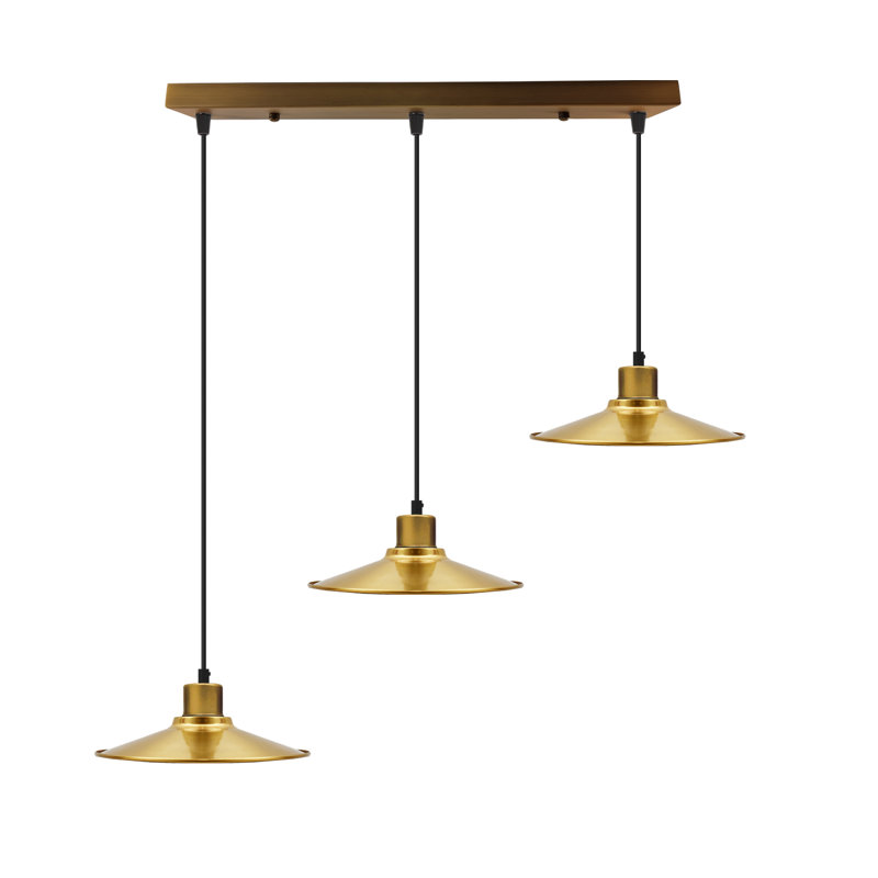 Gauna 3 - Light Brass Kitchen Island Pendant, No