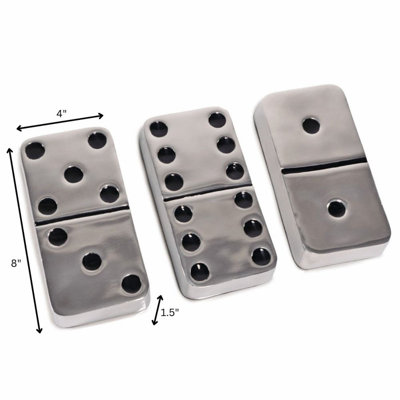 Domino Dominoes décoratifs - ensemble de 3 