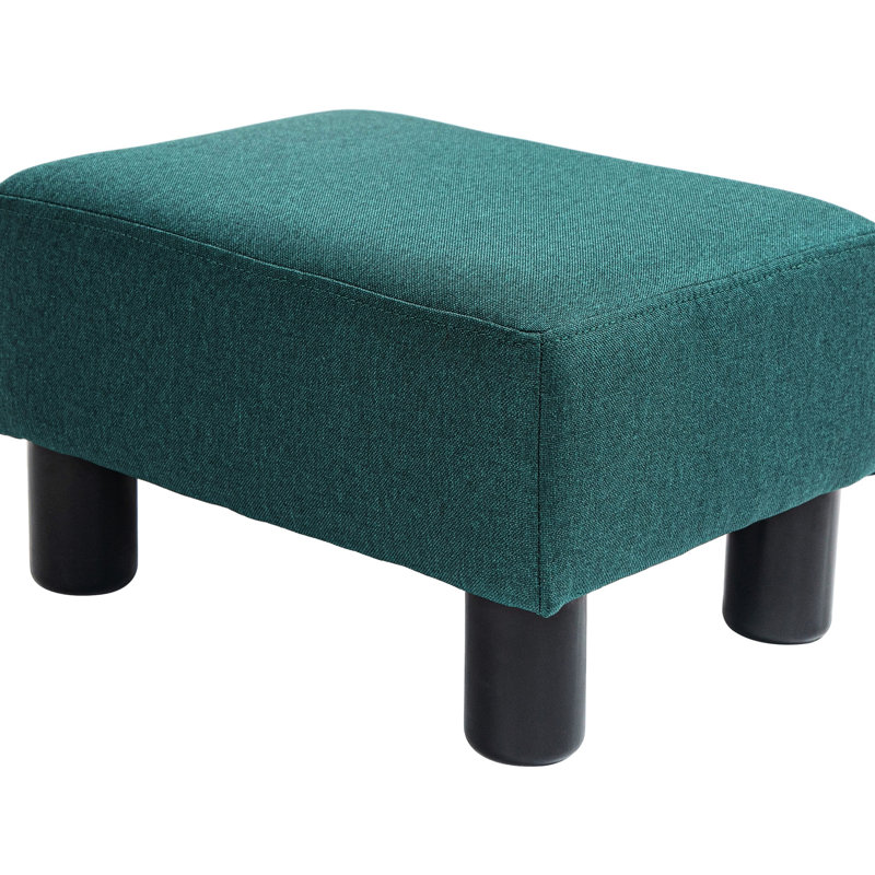 Foot Rest Of , Linen Upholstery And Plastic Legs For Living Room Function Stool By Style