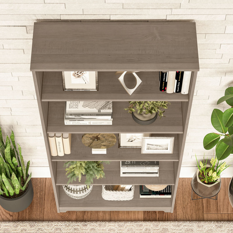 Tall 5 Shelf Bookcase in Ash Gray, Ash Gray