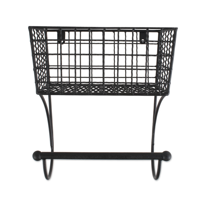 Porte-serviettes mural Kylertown Framhouse, Noir