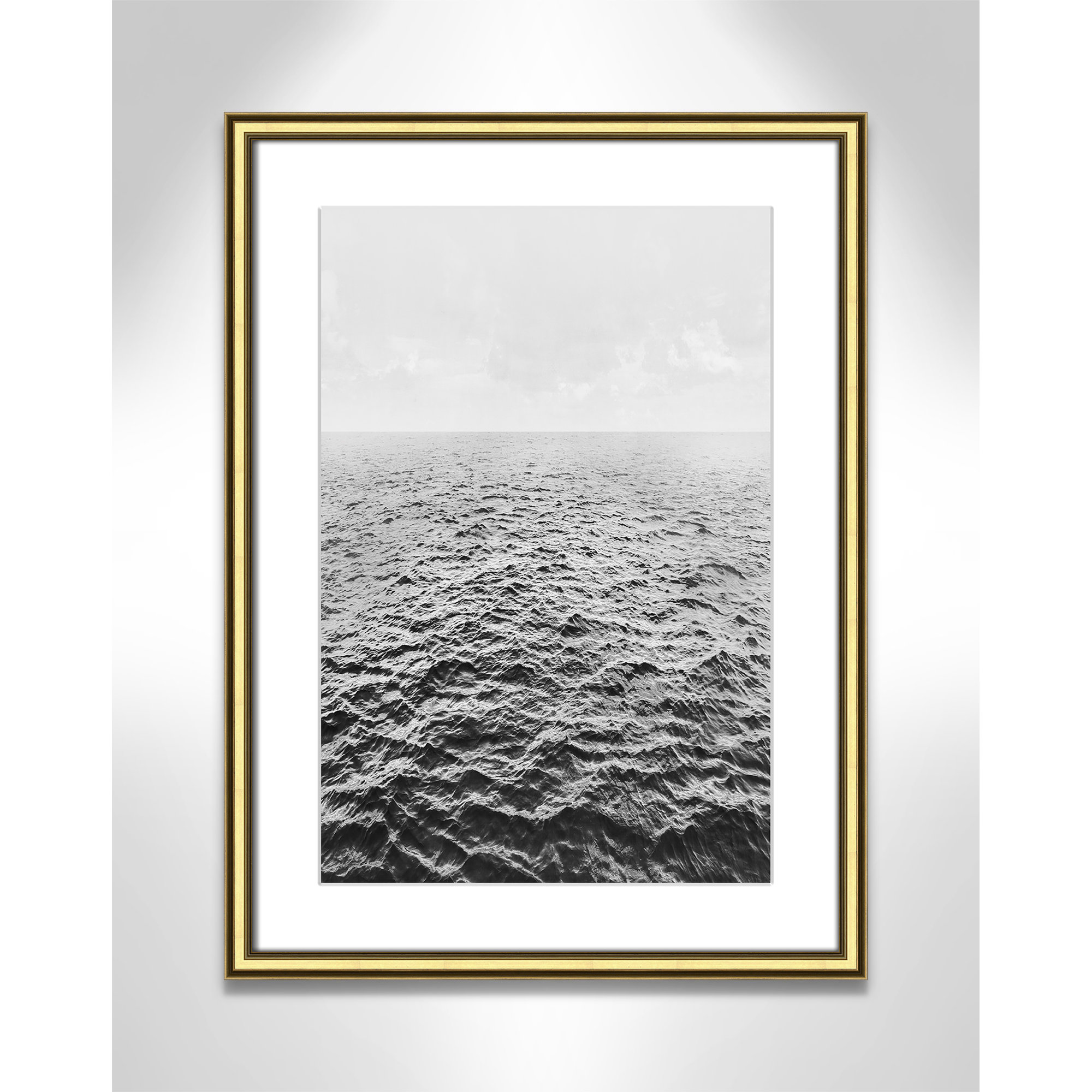 Rolling in by Mike Calascibetta - Picture Frame Photograph, 18.25" W x 24.25" H x 0.875" D, Gold
