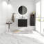 Meuble-lavabo moderne élégant avec lavabo, conception en noyer noir, peu encombrant