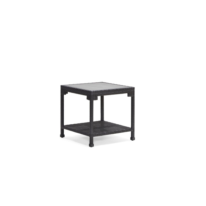 Lorenzo Outdoor Square Side Table, Dove Gray