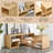 2 Tier Bookcase L-shaped 2 Piece Cube Tv Stand, Free Combination Visitor Room Open Storage Bookcase Shelf-921942076