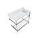 Cheviot Products Valarte 20.875'' White Fireclay & Brass Rectangular Bathroom Sink with Overflow