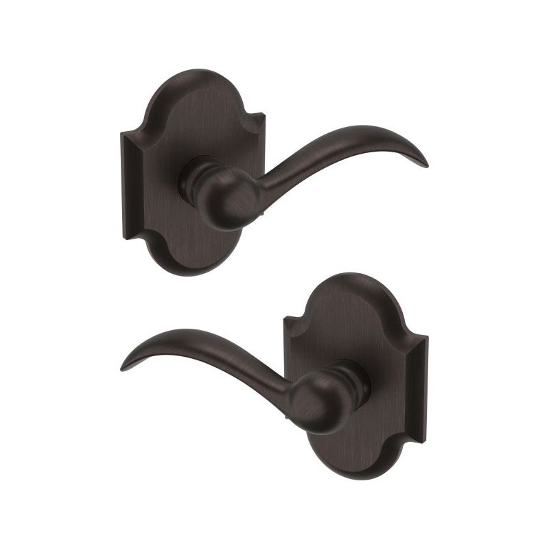 Beavertail Double Dummy Door Lever with R030 Rose, Venetian Bronze