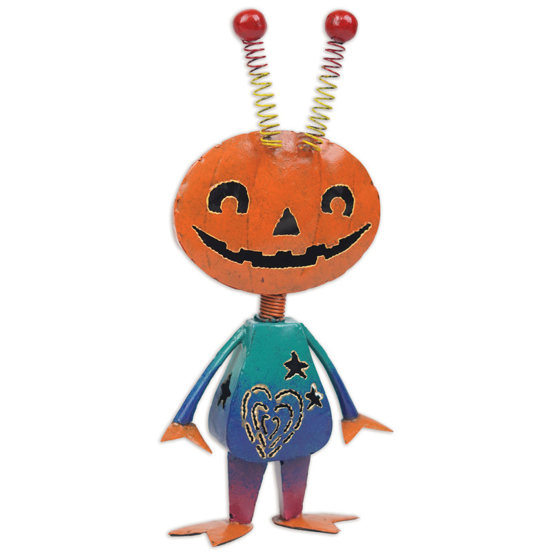 Figurine citrouille citrouille d'Halloween en métal 2-Tenna