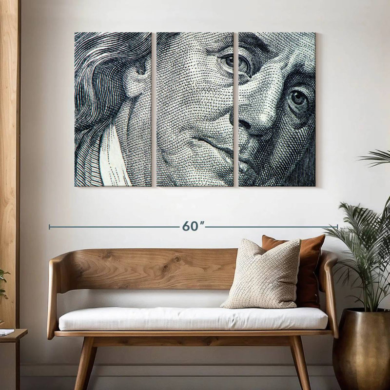 Leisha Benjamin Franklin Face, 32" H x 50" W