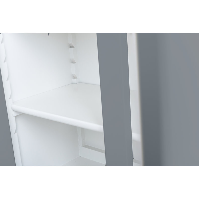 Topeka Display Cabinet, Trafic Grey/White