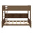 Wooden Bed Frame With Ladder, Guardrails,Storage Shelves And USB Ports-118155247