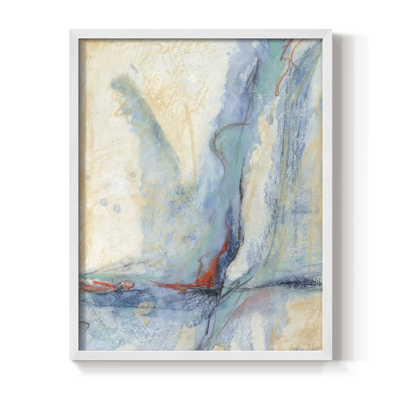 «Cracking Open II», reproduction encadrée - bois massif, H 11 po x l 9 po, Blanc