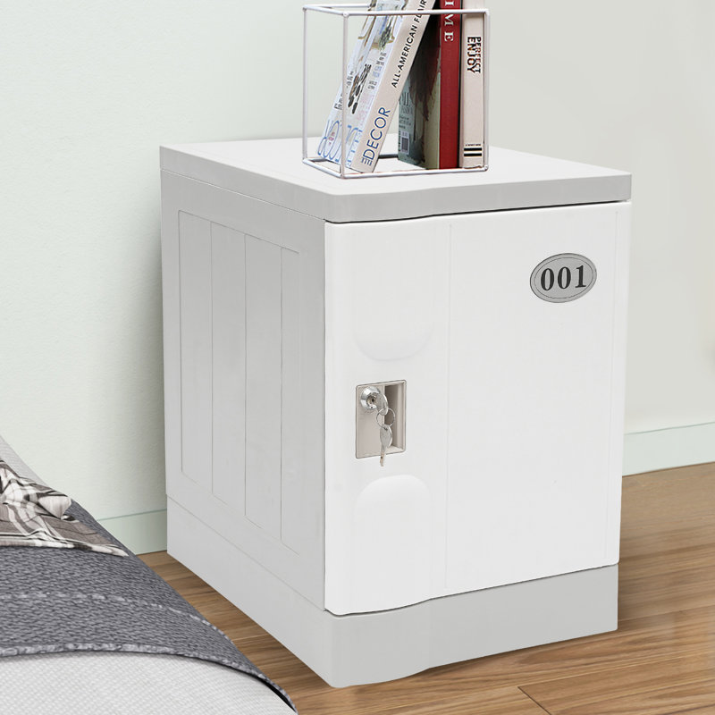 Casier verrouillable 19 pouces avec serrure à clé intégrée, Blanc