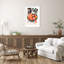 «Ottilie Fresh Peach Fruit Bowl» par Treechild, impression sur bois encadrée-56459757-56459758