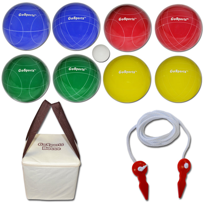 GoSports Multicolor Resin Bocce Ball Set with Carrying Case