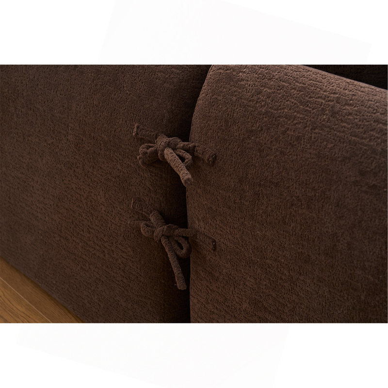 Canapé modulaire en L en éponge à compression complète avec méridienne incurvée, canapé modulaire en chenille, haute densité 30D pour le salon en appartement 900 lb