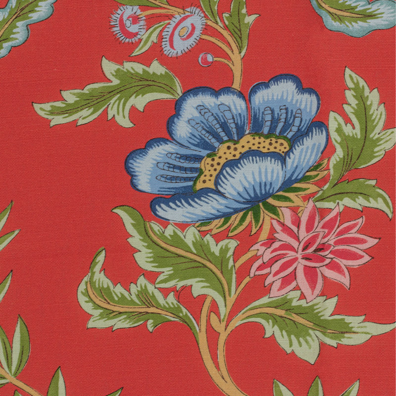 Louverne Veronique Fabric, Red