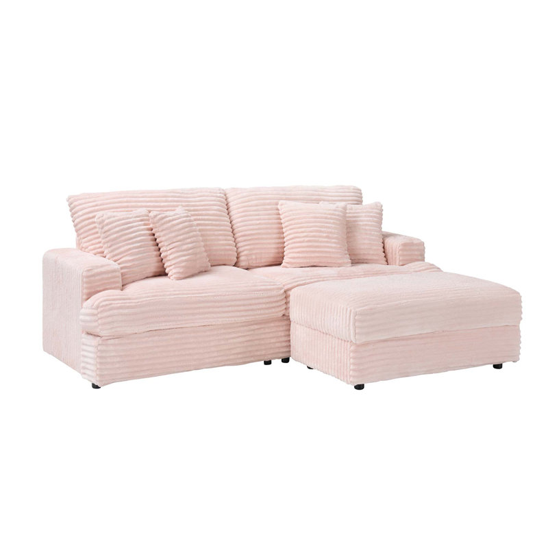 Repose-pieds confortable et polyvalent pour la détente et le soutien, Rose