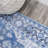 Abhirami Ornate Medallion Machine-Washable Blue/Navy Rug-1975048291