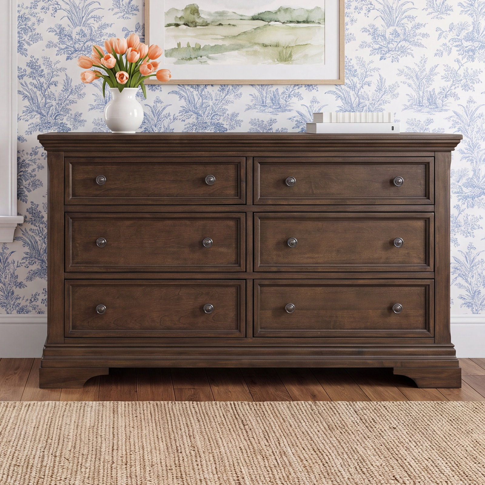 Shayla Kids 6 - Drawer Dresser, Rosewood