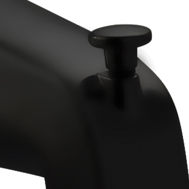 Tub Spout with Diverter Universal Connection, Noir mat