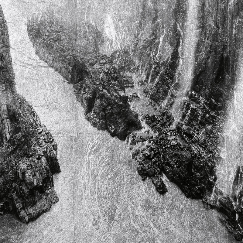 Les chutes - impression sans cadre sur verre