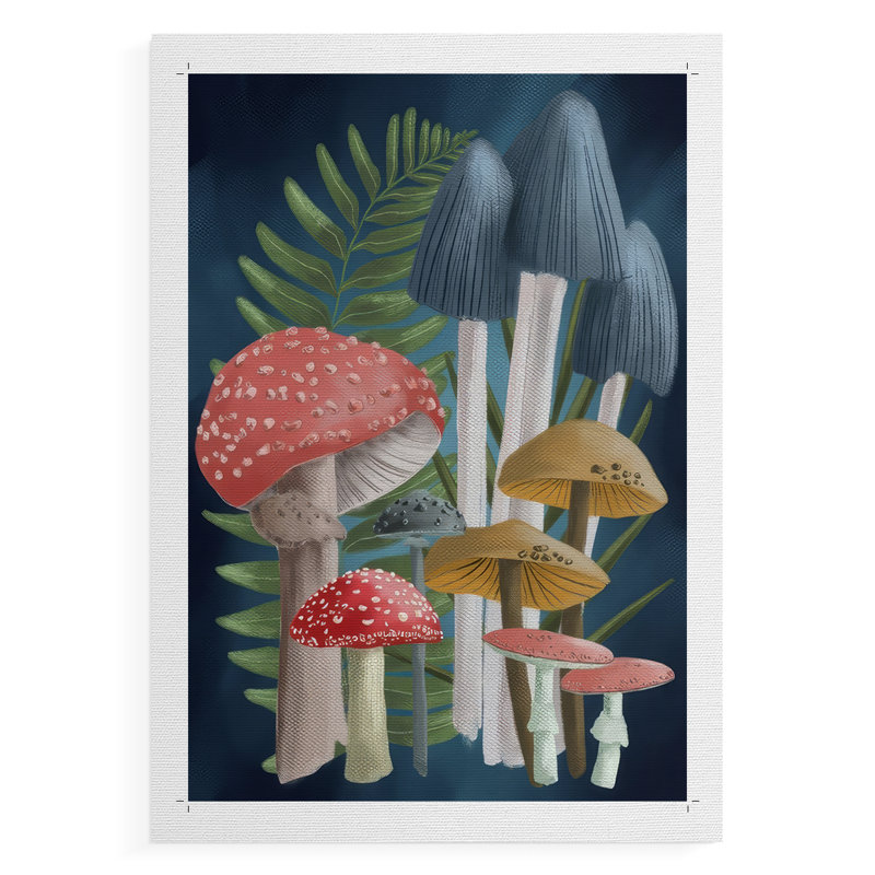 Récolte de champignons II - impression sur toile seulement - non encadrée, H 27 po x l 18 po