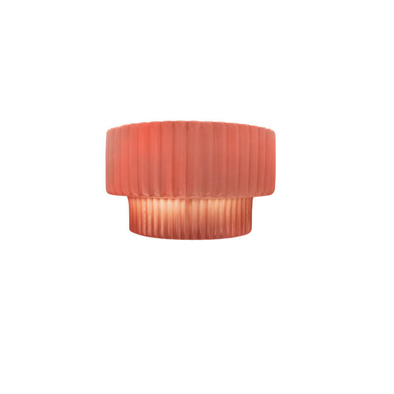 Beda Ceramic Wall Sconce, LED (Integrated), Gloss Blush