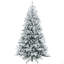 Arbre de Noël artificiel enneigé 7 pi avec 1401 pointes, support en métal pliable, assemblage facile, arbre de Noël articulé pour la maison, le bureau, les Fêtes-1257019328