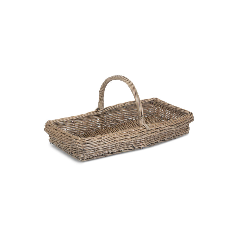 Kew Willow Garden Trug Basket, 24cm H x 57cm W x 27cm D