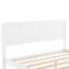 Full Size Platform Bed In White With Exceptional Under Drawers - Crafted Pine And For A Unique Bedroom Ample Storage Facilities Built Quality Practical