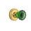 Emerald Crystal Interior Mortise Door Knob with Classic Rosette