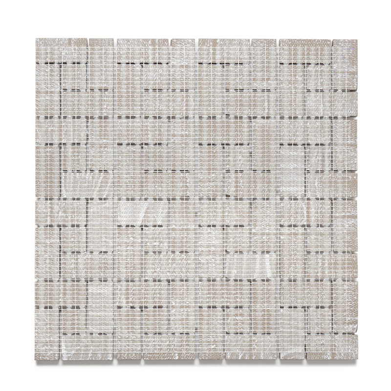 Tuile de sol et murale en mosaïque à motif d'épingles en porcelaine douce mate Cordoba