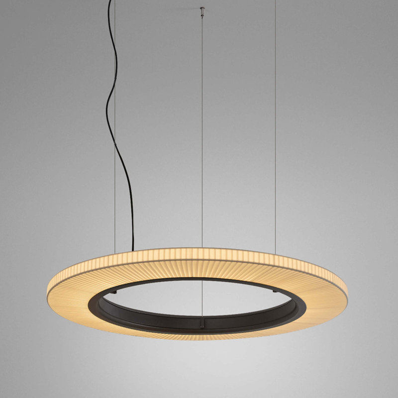 Roda 1 - Light Brown LED Statement Pendant, Cream