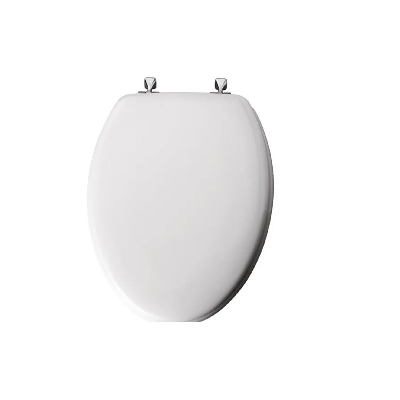 Siège de toilette allongé en bois émaillé