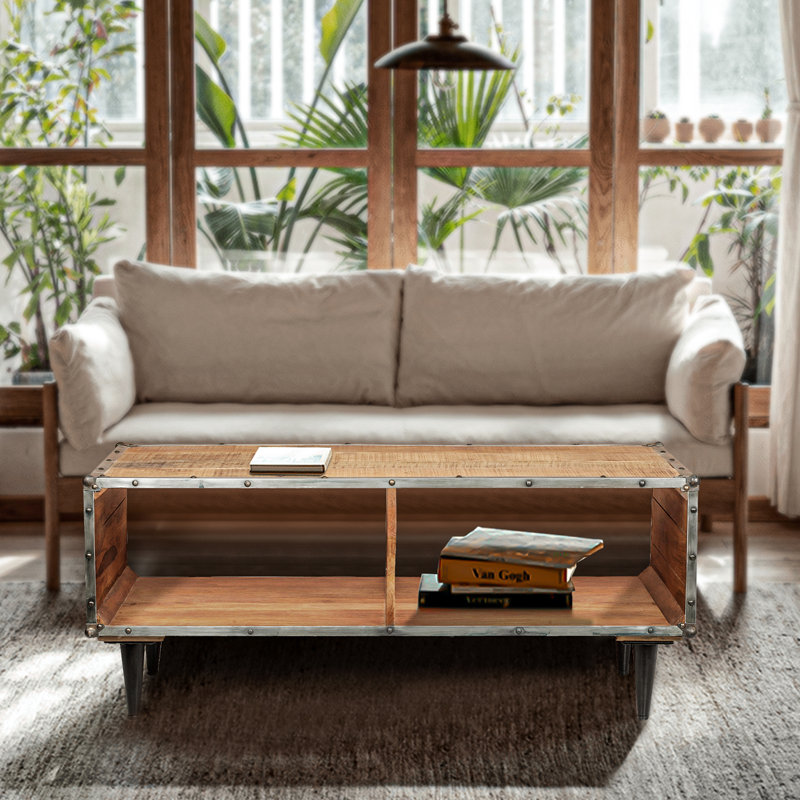 Solid Wood Coffee Table, Brown