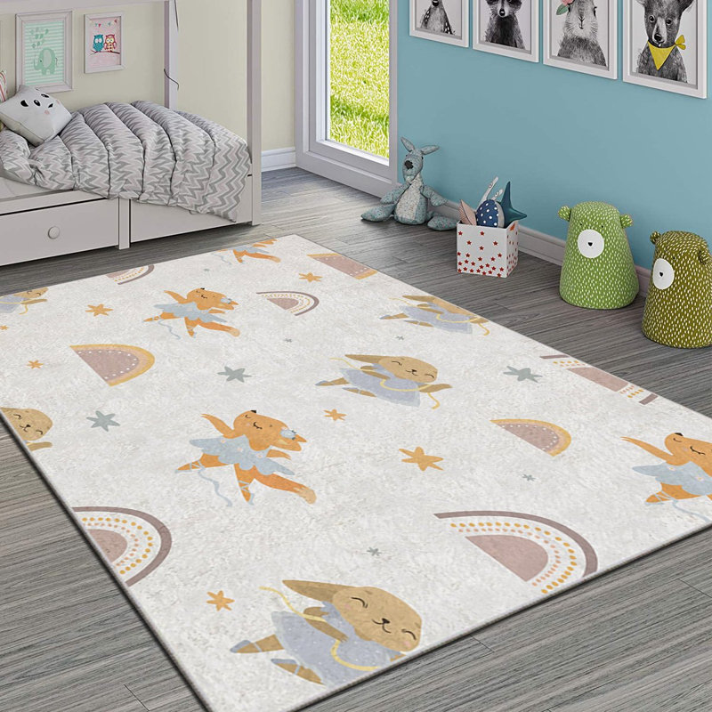 Luxurious Area Carpet (3.3 x 5.9 ft), 100% Polyester, 740 g/m² | Non-Slip Felt Underside, Laminated Sponge for Comfort | Antibacterial, Easy to Clean, Machine Washable | Perfect for Living Room & Bedroom Décor
