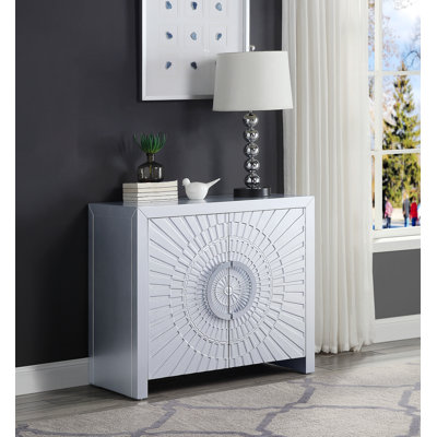 Cicero Console Table In Platinum Finish,Entry table,Hoyer table with frame