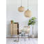 Lustre rond tissé en bambou D22x14 "