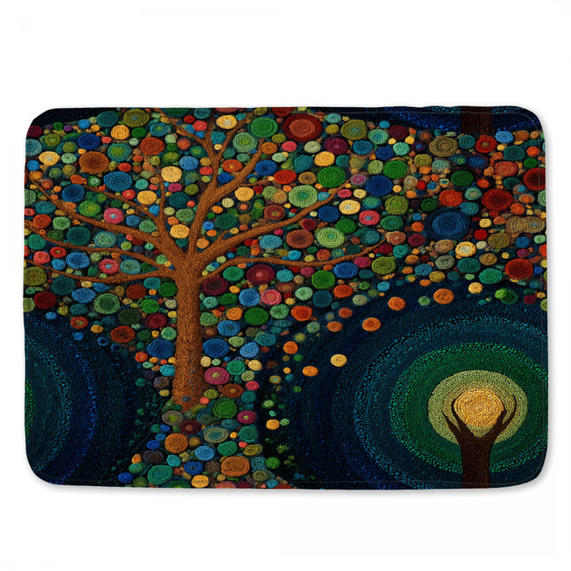 Tapis de bain arbre, L 34 po x L 21 po