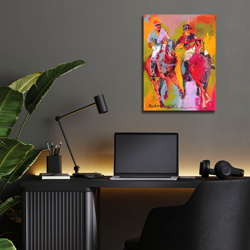  «Polo» par Richard Wallich, art mural en verre acrylique, 12 po x 16 po, H 16 po x l 12 po x P 0,13 po