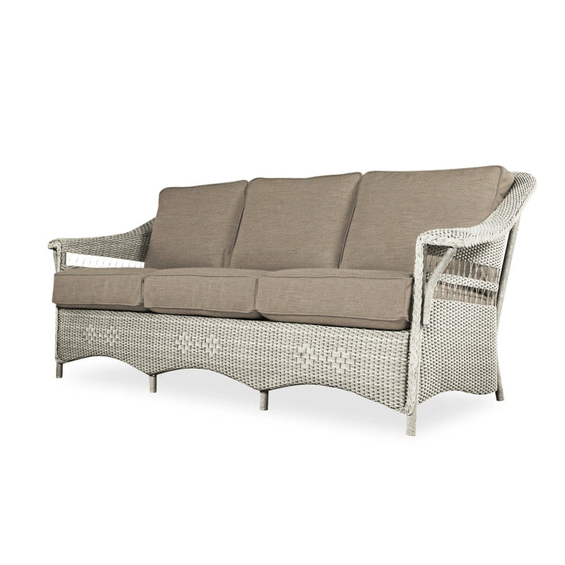 Nantucket Outdoor 3 - Seat Patio Sofa, Berkely Hall Green, Linen