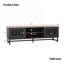 Wood Console Table with 3 Shelves,Metal Leg