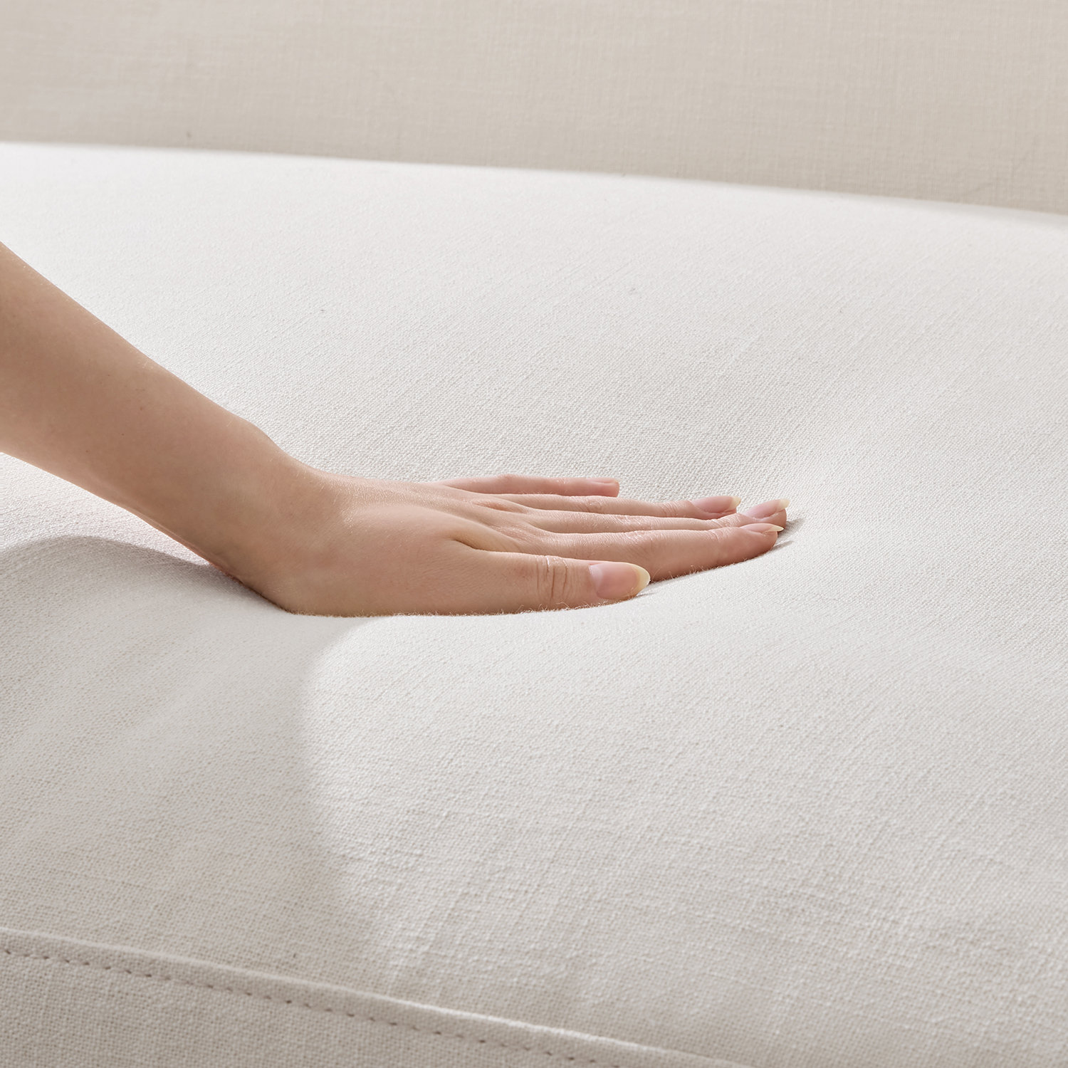 Lucie 89" Sofa, White