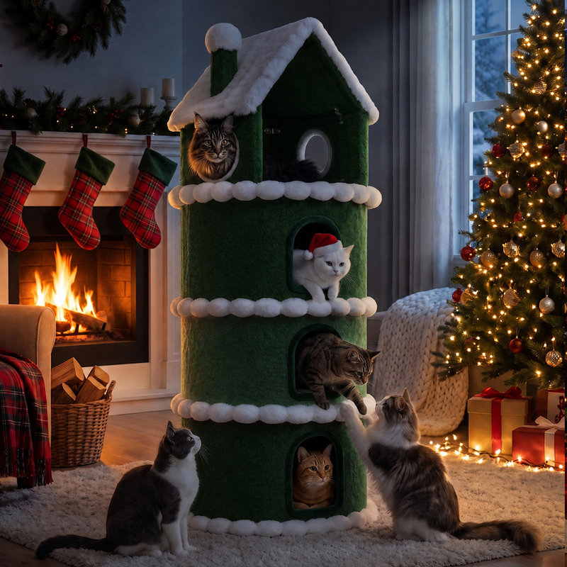 148 cm H Cat Tree / Condo, Green
