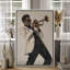 Art mural encadré sur toile - Portrait de musicien de style trompette jazz - 16 po x 24 po, 24 po x 36 po-129684867-129684870