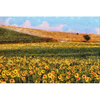 " Painted Yellow Flower Field "