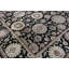 Tapis carré noir et noir de haute qualité noué à la main