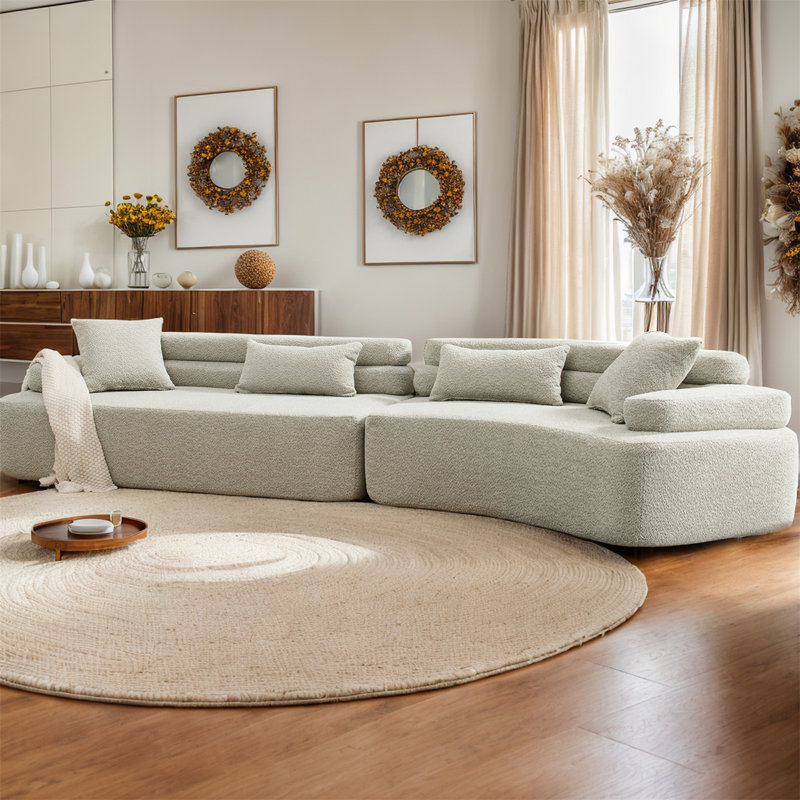 Canapé modulaire Shandra, Polyester vert Shandra